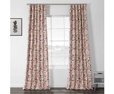 HPD BOCH-DLN1919-108 Vorhang, Blickdicht, Bedruckt, Leinenstruktur, 1 Panel, 50 x 108 cm, Sonoma Cabernet