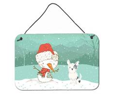 Carolines Treasures Wand- oder Türaufhänger, Motiv Terrier Schneemann, Schwarz/Weiß