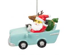 Midwest-CBK Dekofigur Weihnachtsmann im Auto