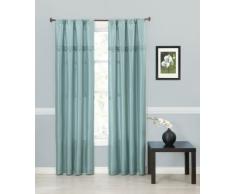 Peking Craft Fensterpaneel mit Knopfleiste aus Kunstseide, 127 x 183 cm, Abyss