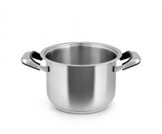 INOXPRAN Classic Kochtopf mit 2 Griffen, Edelstahl, Grau