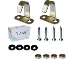 Yuauy 2 Stück Deckenhaken Handtuch/Bademantel Edelstahl Kleiderhaken für Schrank Top Bad Küche Heavy Duty Schraubmontage