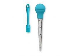Zeal JSET7A Backpinsel und Backpinsel aus Silikon, antihaftbeschichtet, Aqua, 2-teiliges Set