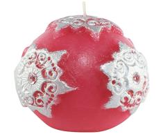 Magic Candle World Candles Handbemalte Kugelkerze, mit Sternen und Kristallen. Winterkerze. Winter, Advent und Weihnachts Deko. Adventskranz.