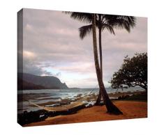 Artwall Kunstdruck auf Leinwand Kathy Yates Hanalei Bay Hängematte at Dawn Galerie verpackt Leinwandbild, 12 von 18