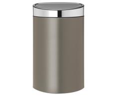 Brabantia 114885 Abfalleimer, Edelstahl, platinum metallic, 435 x 305 x 725 cm