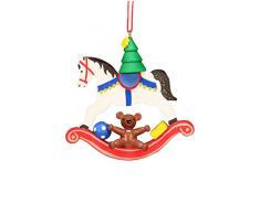 Alexander Taron 10-0605 Christliches Ulbricht Schaukelpferd mit Spielzeug, 7,6 x 7 x 0,25 cm, Weiß