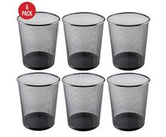 YBM HOME ybmhome Stahl Mesh Rund Offen Top Korb Papierkorb Trash Kann für Office Home 8x12x12 inches Schwarz