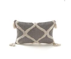 Tiffasea marokkanische schwarze und weiße Lendenwirbelkissen, 12 x 20 dekorative Boho-Kissenbezüge, gewebte Kissenbezüge, Spalier Kissenbezug, Vierfolienkissen für Bett, Couch oder Schlafzimmer, Wohnzimmer