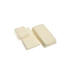 Happidea Voglia Farbe Set 1+1 (Handtuch + OSPITE) Vanille, 100% Baumwolle, 38x23x5 kg 0,5, 2 Stück