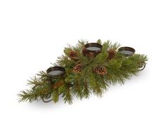 National Tree PC3-800-30C-B-3 Tafelaufsatz mit 3 Kerzenhaltern und 6 Tannenzapfen, 76,2 cm