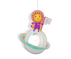 Elobra Pendelleuchte Little Astronauts Löwe Hängeleuchte, Holz, lila, Mint