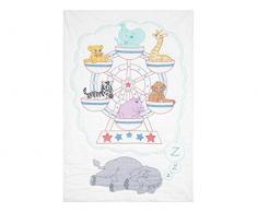 Jack Dempsey 4060–898 Prägung weiß Quilt Krippe Top, Mehrfarbig, 40 x 152,4 cm