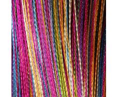 ave split Dekorative Fadenvorhang 100 x 200 cm Wand Fransen Fenster Zimmer Blind Raumteiler Quaste Display für Party Home Hochzeit Deko 7 Colorful