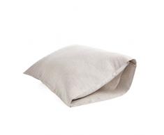 DAPU reines Leinen Kopfkissen 1 Paar gewebt aus 100% fein French Natur Flachs (Queen, weiß) Standard Natural Linen