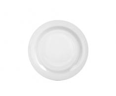 HOTELWARE Elba Set Dessertteller, Porzellan, Weiß, 6 Stück