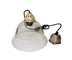 Better & Best 1362660 Pendelleuchte mit 1 Licht mit Glocke aus Glas groß