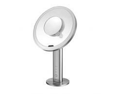 EKO iMira Kosmetikspiegel, beleuchtet, 20,3 cm, 5-fache Vergrößerung, wiederaufladbar und kabellos, inkl. Abnehmbarer 10-facher Option Edelstahl