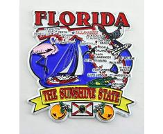 Florida State Elements Karte Kühlschrank Collectible Souvenir Magnet