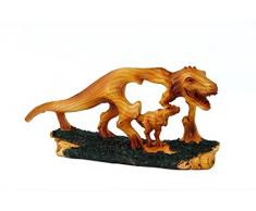 StealStreet ss-ug-mmd-197, 17,8 cm T-Rex Dinosaurier Carving Holz Deko Figur, Kunstleder braun, Multicolor, 3,25