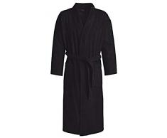 Egeria TOPAS Unisex Bademantel in Kimonoform für Damen und Herren, Größe S, Farbe Black