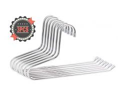 YUNAI Edelstahl Hosen Kleiderbügel Offenen Ende Kleiderbügel Jean Kleiderbügel, Robust, Langlebig platzsparend Hosen Kleiderbügel 3 Stück