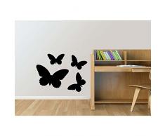 Tageslicht Standleuchte Ferretti h120842 Klebeband Tabelle Schmetterling Metall schwarz 30 x 21 x 5 cm