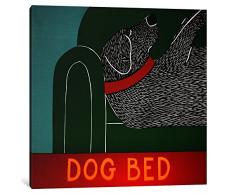 iCanvasART Hundebett auf Leinwand, Print von Stephen huneck 18 x 18/0.75 Deep