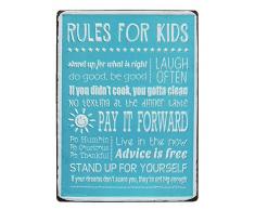 CWI Tapetenbordüre Geschenke Rules für Kinder Plaque