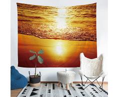 helengili Home Innendekoration Sonnenuntergang und Beach Serie Wandbehang Sandstrand Picknick Überwurf Teppich Camping Zelt Decke Pad (4, 152,4 x 129,5 cm)