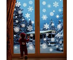JOYET Fensteraufkleber, Weihnachtsmotiv Schneeflocke, für Weihnachten, Urlaub, Winter, Weiß 232pcs