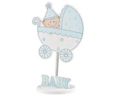 Mopec w930.03 â PORTAFOTO Baby in Kinderwagen mit Feder in Blau, Pack von 12
