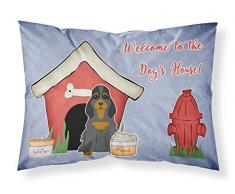 Caroline s Treasures bb2847pillowcase Hund House Collection Warnschild Cocker Spaniel schwarz tan Stoff Kissenbezüge, Standard, Multicolor
