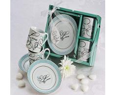 Artisano Designs Espressotassen-Set Expressions of Love, Weiß