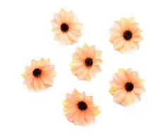 Seidenblumen in Großhandel Kunstblumen Köpfe Mini Rose Stoff Künstliche Blumen für Hochzeit Party Zuhause Dekoration Hochzeit Schuhe Hüte Zubehör Seide Blume 80 Stück 5 cm champagnerfarben