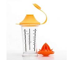 Appetitissime Cool Yolk & Juice Mixbecher mit Zitronenpresse, Orange, 19 x 10 x 12,5 cm