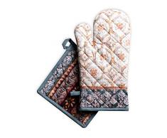 Maison d Hermine Fair Isle Ofenhandschuh und Topflappen, 100 % Baumwolle Ofenhandschuh und Topflappen