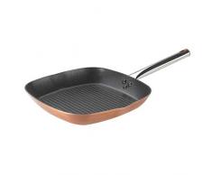 Q.b. FLUB28QB104 Fluo Grillpfanne, Rosé Gold, 28 cm, Aluminium geschmiedet