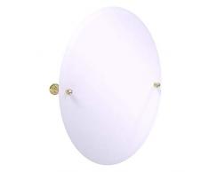 Allied Brass Carolina Crystal Collection Frameless Oval Tilt Mirror with Beveled Edge Wandspiegel, Messing unlackiert