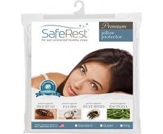 SafeRest Premium Hypoallergen Bett Bug Proof Reißverschluss Kissenschutz, wasserfest, Baumwolle, weiß, King Size