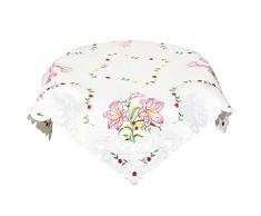 Simhomsen Stickerei Calla Lily Flower Tischläufer für Ostern, Urlaub, Frühling oder Hochzeit Blumendekoration, Kommode Schal 33 x 33 inches burgunderfarben