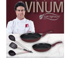 San Ignacio PK1414 Vinum Set 2 Pfannen + 3 Utensilien, Aluminium geschmiedet