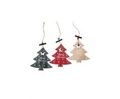 Comarco Sa 15856 Weihnachtsanhänger, Holz, Mehrfarbig, 10 x 0.5 x 12 cm