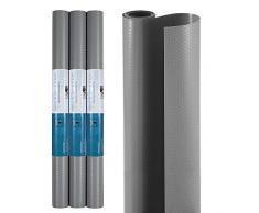 Yachee 3 Rollen Eva-Schrank-Innenfutter, rutschfest, rutschfest, rutschfest, für Küchenschränke und Schubladen, wasserfest, 45,7 x 152,4 cm, transparent hellgrau