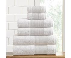 Amrapur Overseas Handtuch-Set, 100% gekämmte Baumwolle 6-Piece weiß