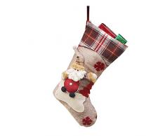 SUNTRADE 45,7 cm Weihnachtsstrumpf 3D Weihnachtsmann, Schneemann, Rentier, große Strümpfe Home Party Dekoration a