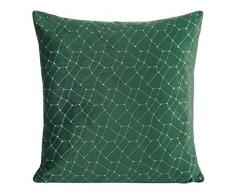 Eurofirany Kissenbezüge Kissenhüllen Couchkissenbezüge Sofakissenbezüge Dekorationskissen Doppelpack 2er Set Kopfkissenbezüge Dekokissen Sitzkissen, Dunkelgrün, 45X45 cm, 2