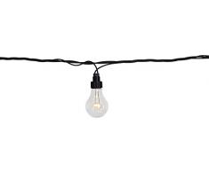 Star Partylight Lichterkette, Gummi, Schwarz/Tranparent, 5 m x 0,11 m