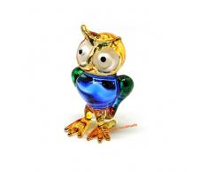 We Are Handmade Figurine Art Glass Blown Handmade Eule Art Glas geblasen Vogel Tier Figur