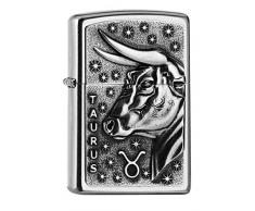 Zippo PL 207 Taurus Tierkr. V19 Feuerzeug, Messing, Design, 5,83,81,2